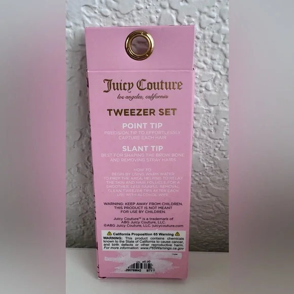 Juicy Couture Pink Tweezer Set - Picture 2 of 4